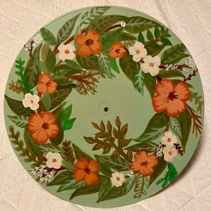 Hand-Painted Floral Vintage Vinyl